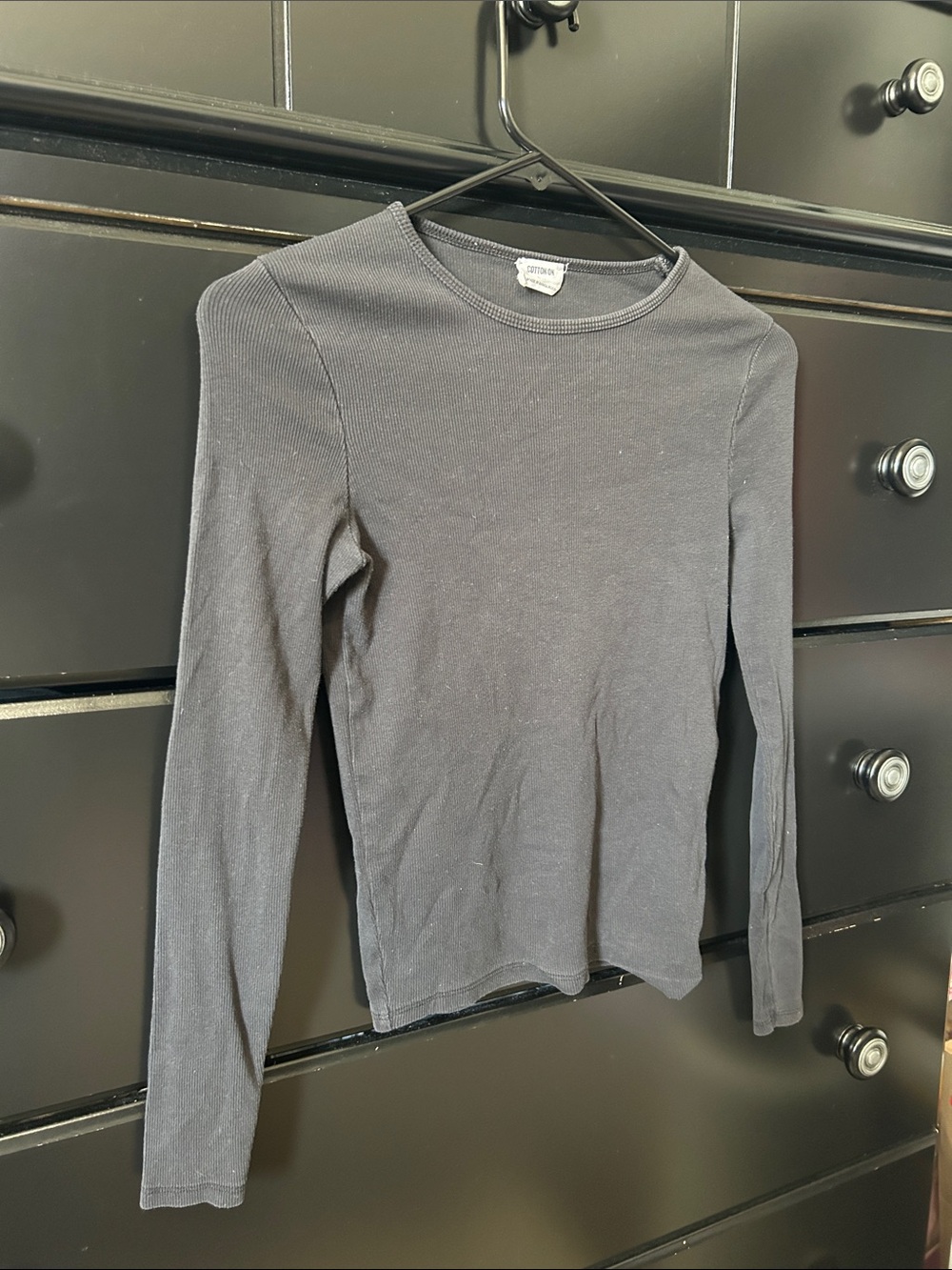 Long-Sleeve Ribbed Crew Tee - Picture 2 of 4
